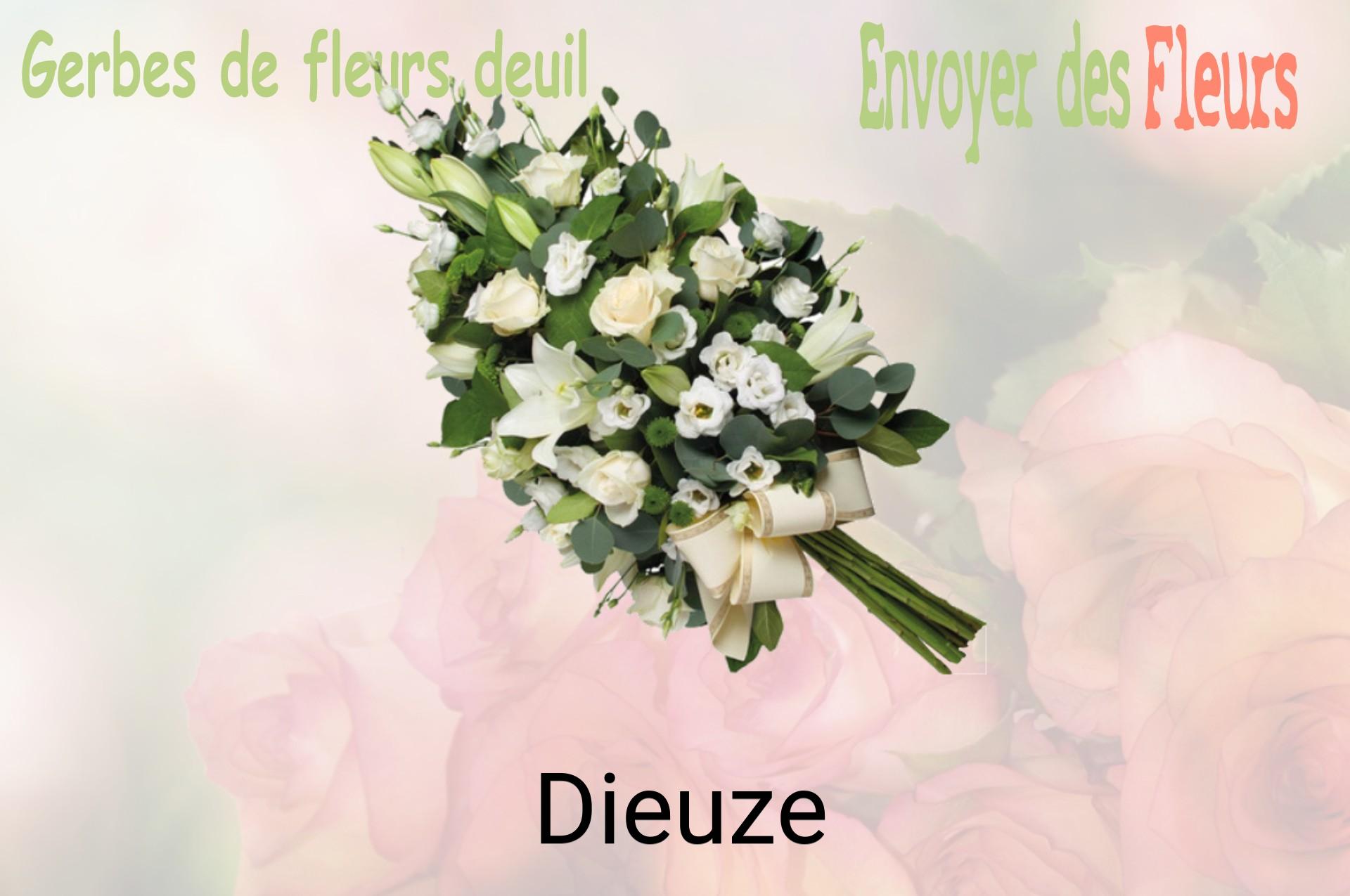 Gerbe de fleurs de deuil livrée à Dieuze